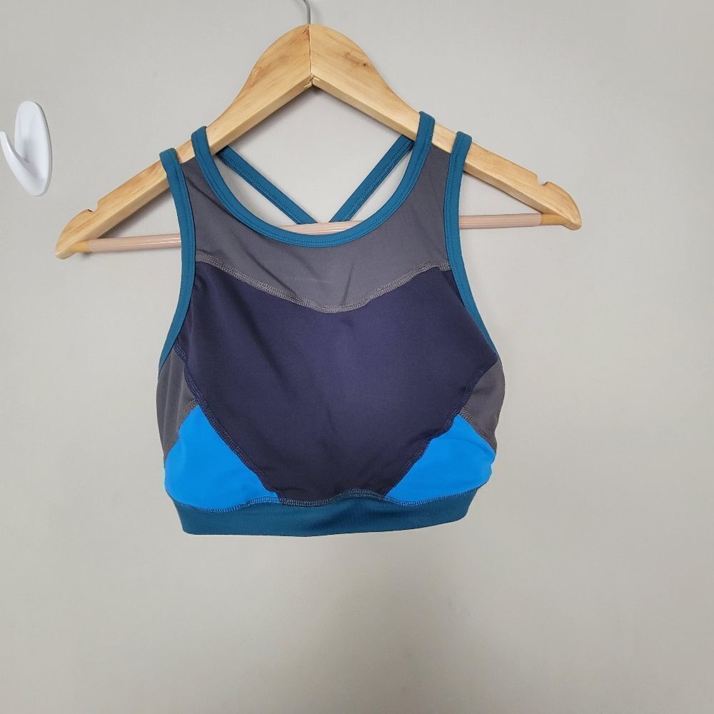 Anthropologie Pure + Good. Colorblock Yoga Sports Bra Tank Mild Compression XS